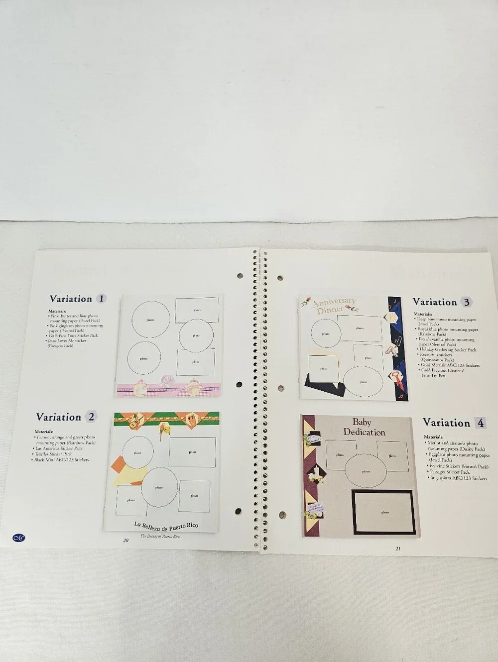 Creative Memories Fast Formulas 4th Edition Scrapbook Layout Idea Book 2003